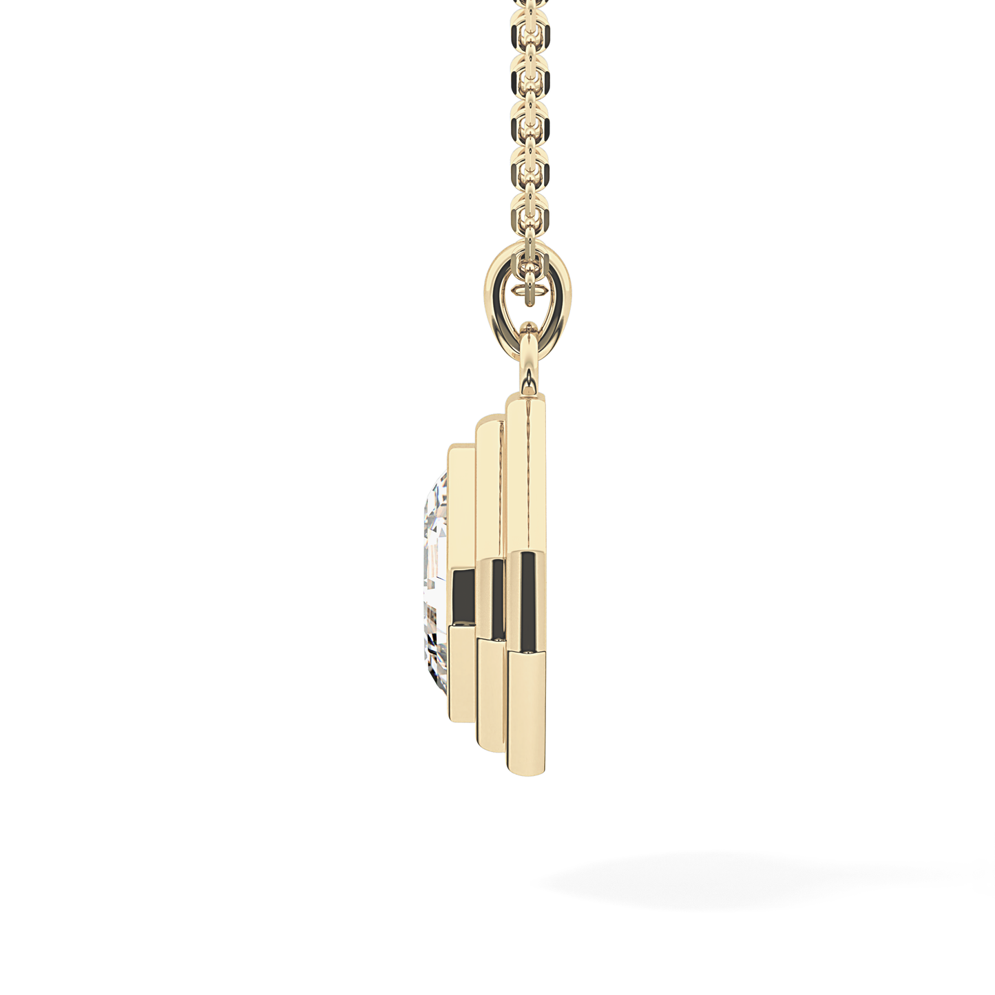 2 CT Asscher Lab-Grown Diamond Solitaire & Bezel Necklace