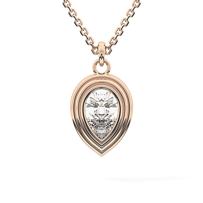 2 CT Pear Lab-Grown Diamond Solitaire & Bezel Necklace