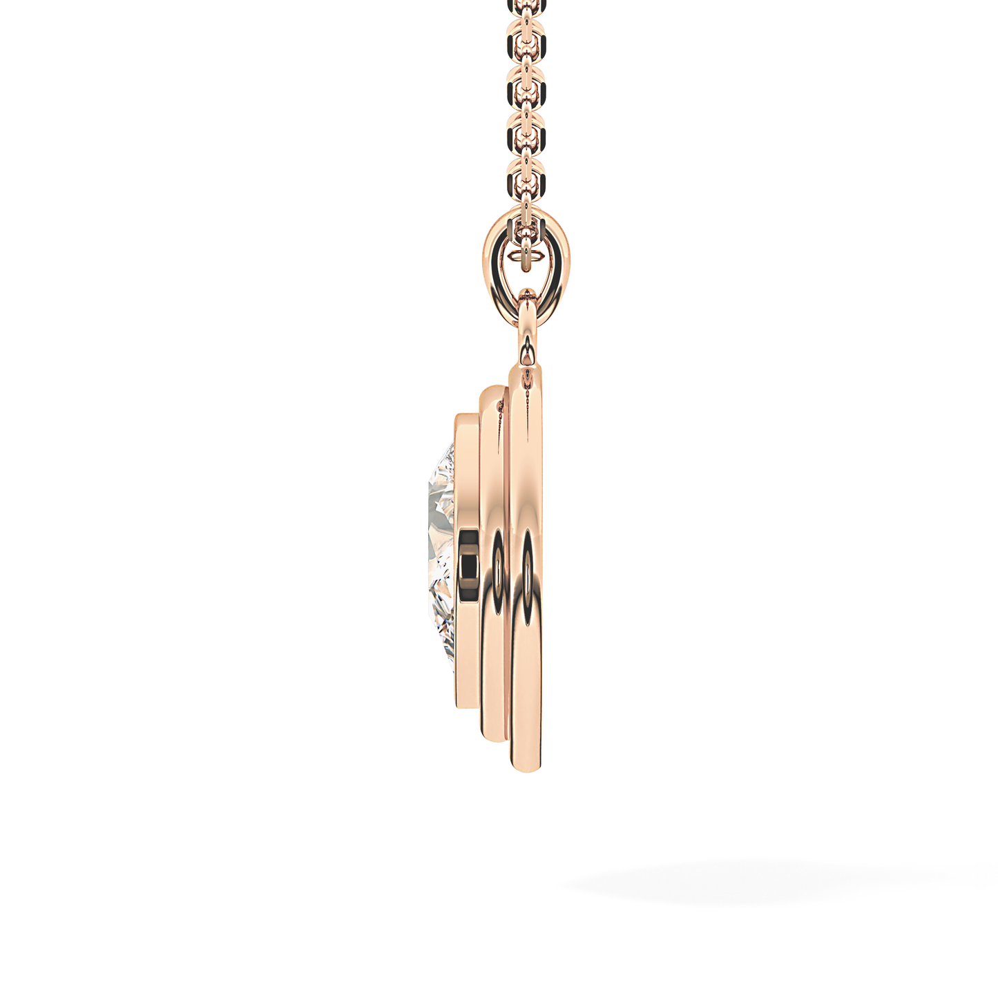 2 CT Pear Lab-Grown Diamond Solitaire & Bezel Necklace