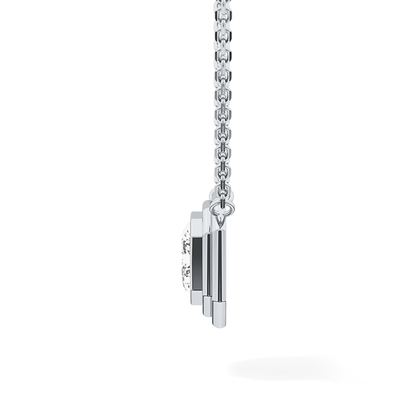2 CT Emerald Lab-Grown Diamond Solitaire & Bezel Necklace