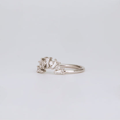 0.48 TCW Tapered Baguette & Round Curved Lab Grown Diamond Wedding Band