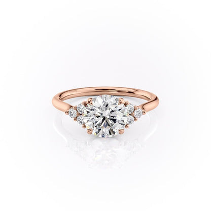 1.90 CT Round Cut Cluster Moissanite Engagement Ring 11