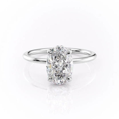 2.10 CT Oval Cut Solitaire Moissanite Engagement Ring 10