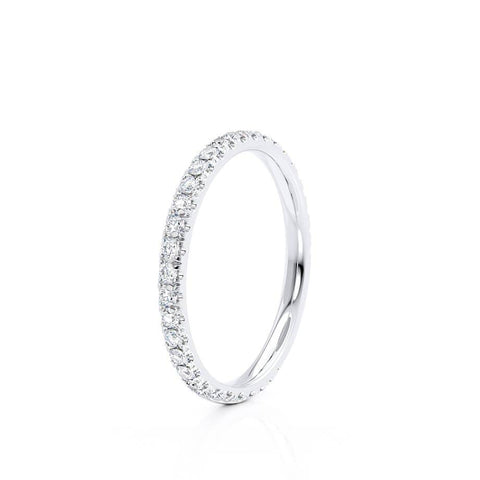 0.21 CT Round Shaped Moissanite Full Eternity Style Wedding Band 2