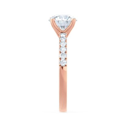 Round Pave Lab Grown Diamond Engagement Ring