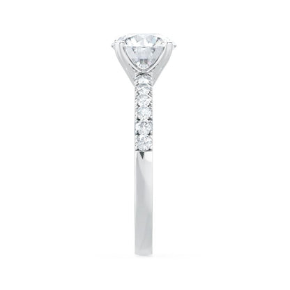 Round Pave Lab Grown Diamond Engagement Ring
