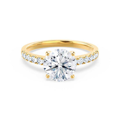 Round Pave Lab Grown Diamond Engagement Ring