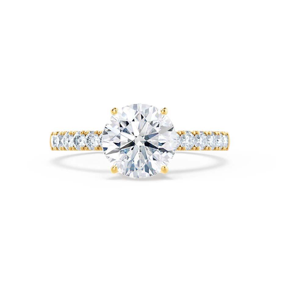 1.20 CT Round Shaped Moissanite Solitaire Style Engagement Ring 3