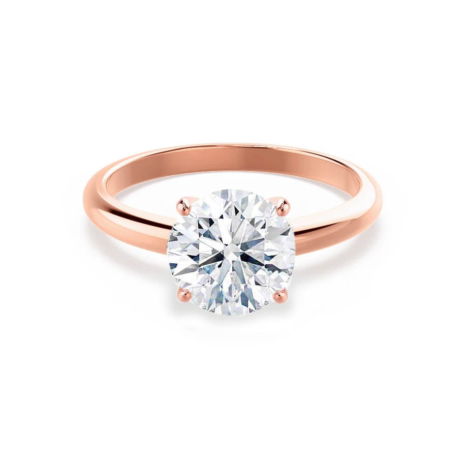 Round Solitaire Lab Grown Diamond Engagement Ring