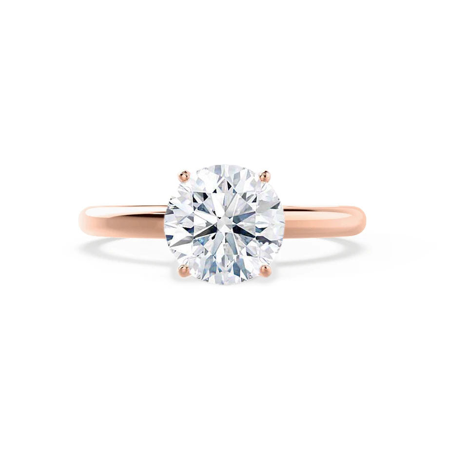 Round Solitaire Lab Grown Diamond Engagement Ring