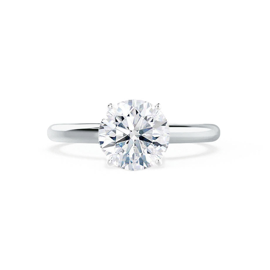 Round Solitaire Lab Grown Diamond Engagement Ring