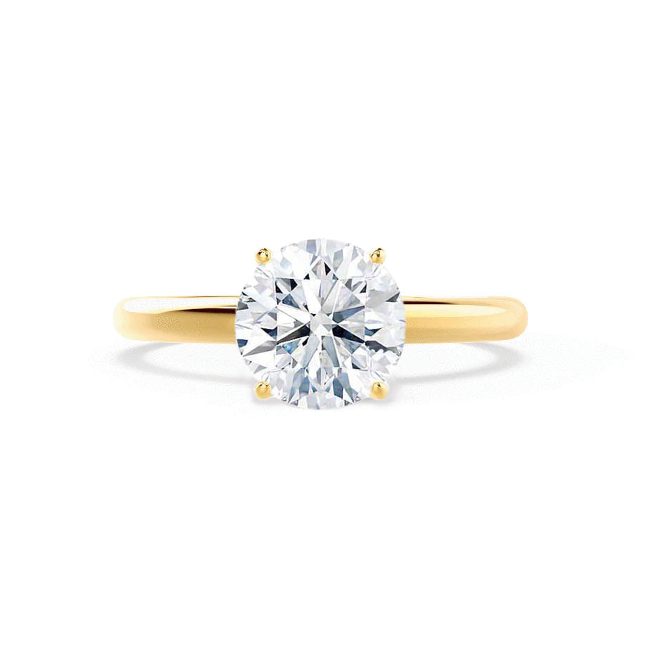 Round Solitaire Lab Grown Diamond Engagement Ring