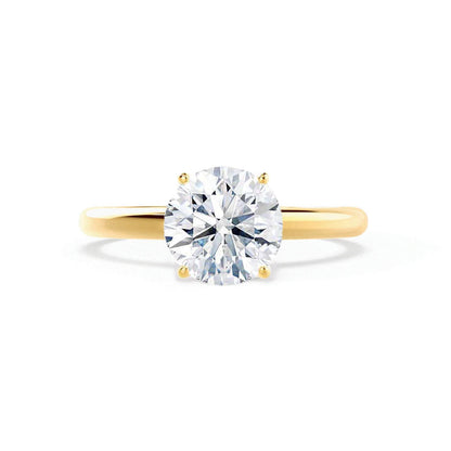Round Solitaire Lab Grown Diamond Engagement Ring