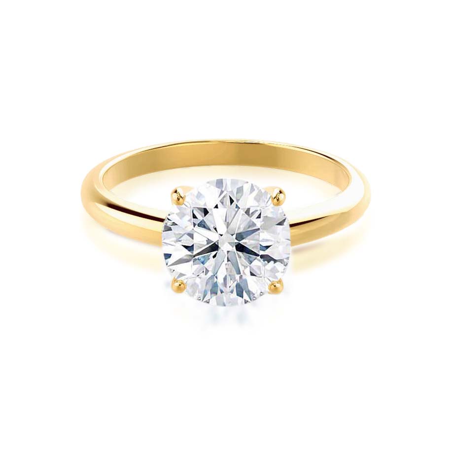 Round Solitaire Lab Grown Diamond Engagement Ring