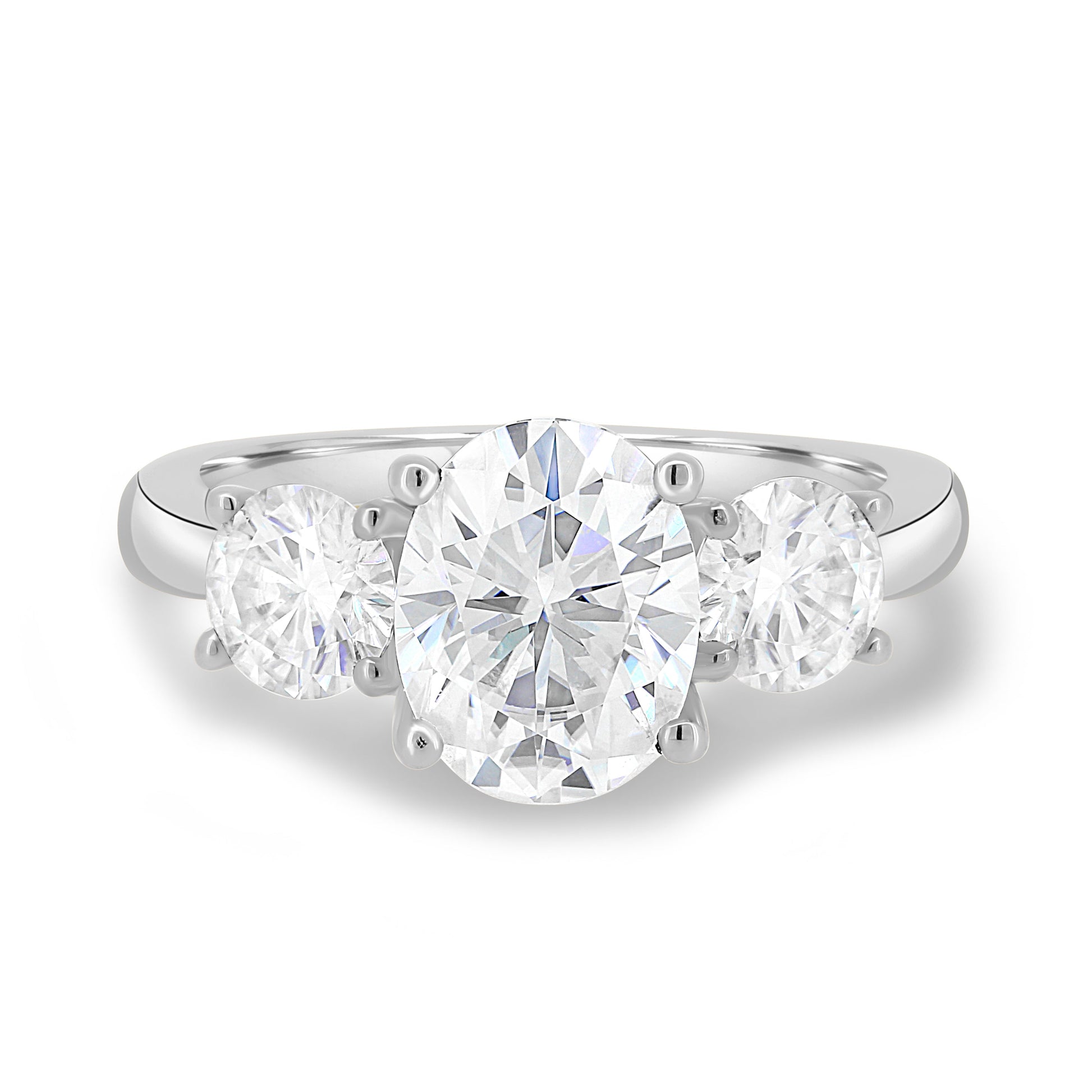1.68 CT Oval Three Stone Lab Grown Diamond Engagement Ring