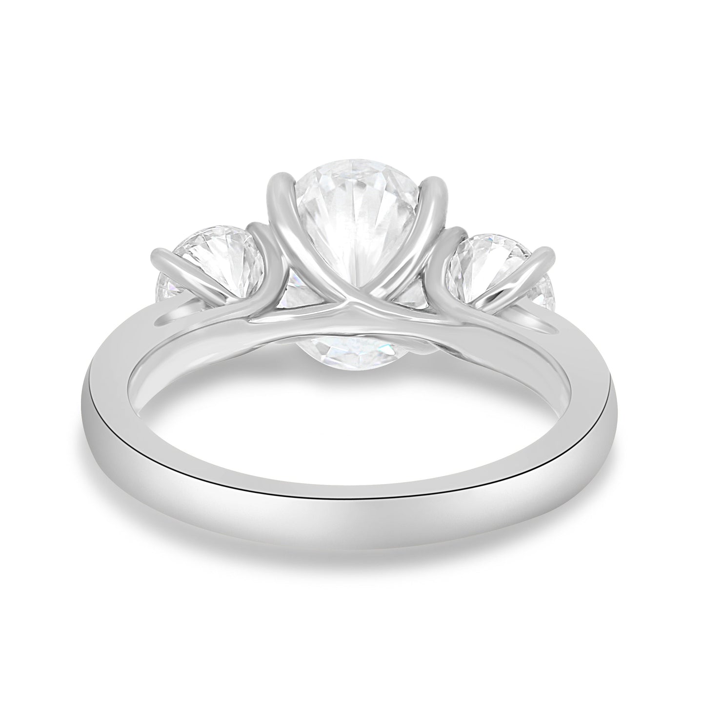 1.68 CT Oval Three Stone Lab Grown Diamond Engagement Ring