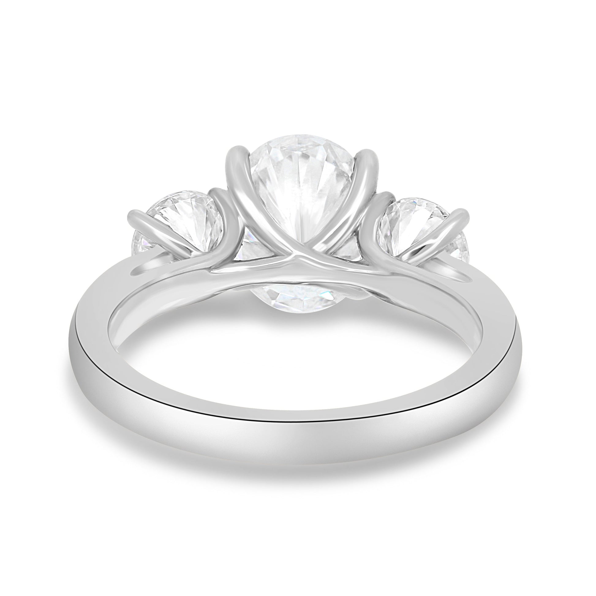 1.68 CT Oval Three Stone Lab Grown Diamond Engagement Ring