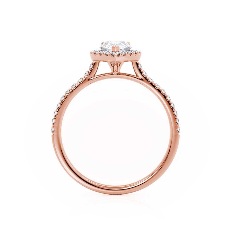 Pear Halo & Pave Lab Grown Diamond Engagement Ring