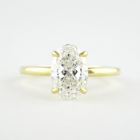 1.33 CT Oval Solitaire Style Moissanite Engagement Ring 1