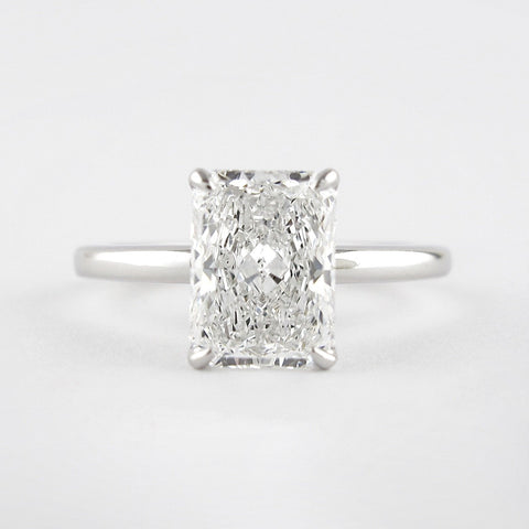 1.8 CT Radiant Cut Solitaire Style Moissanite Engagement Ring 1