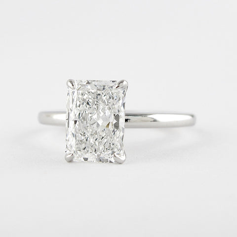 1.8 CT Radiant Cut Solitaire Style Moissanite Engagement Ring 5