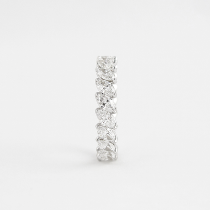 1.32 CT Marquise Cut Full Eternity Moissanite Wedding Band 4