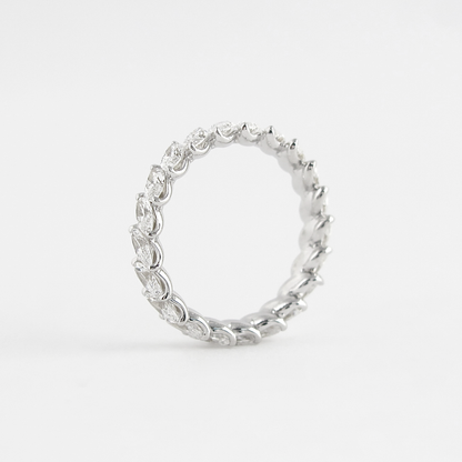 1.32 CT Marquise Cut Full Eternity Moissanite Wedding Band 5