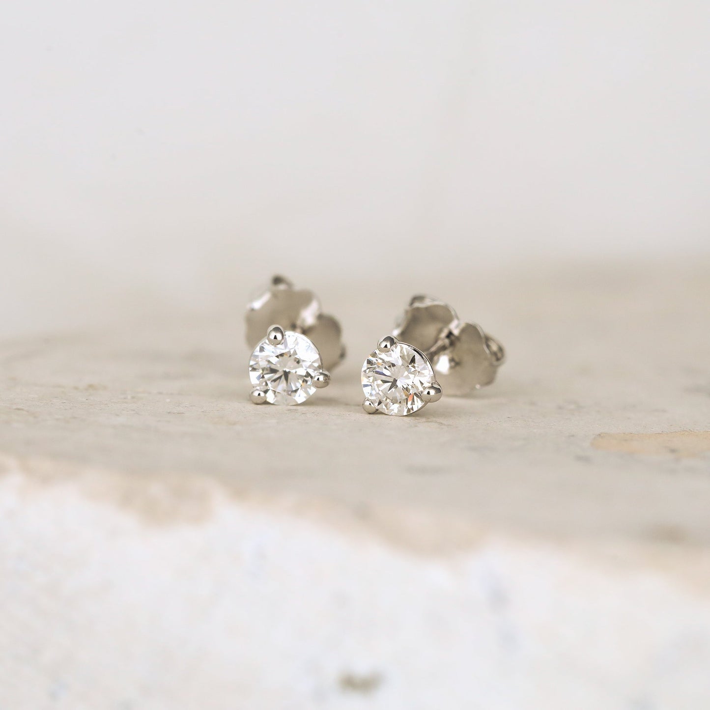 0.70 TCW Round Cut Moissanite Stud Earrings