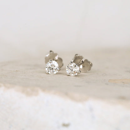 0.70 TCW Round Cut Moissanite Stud Earrings