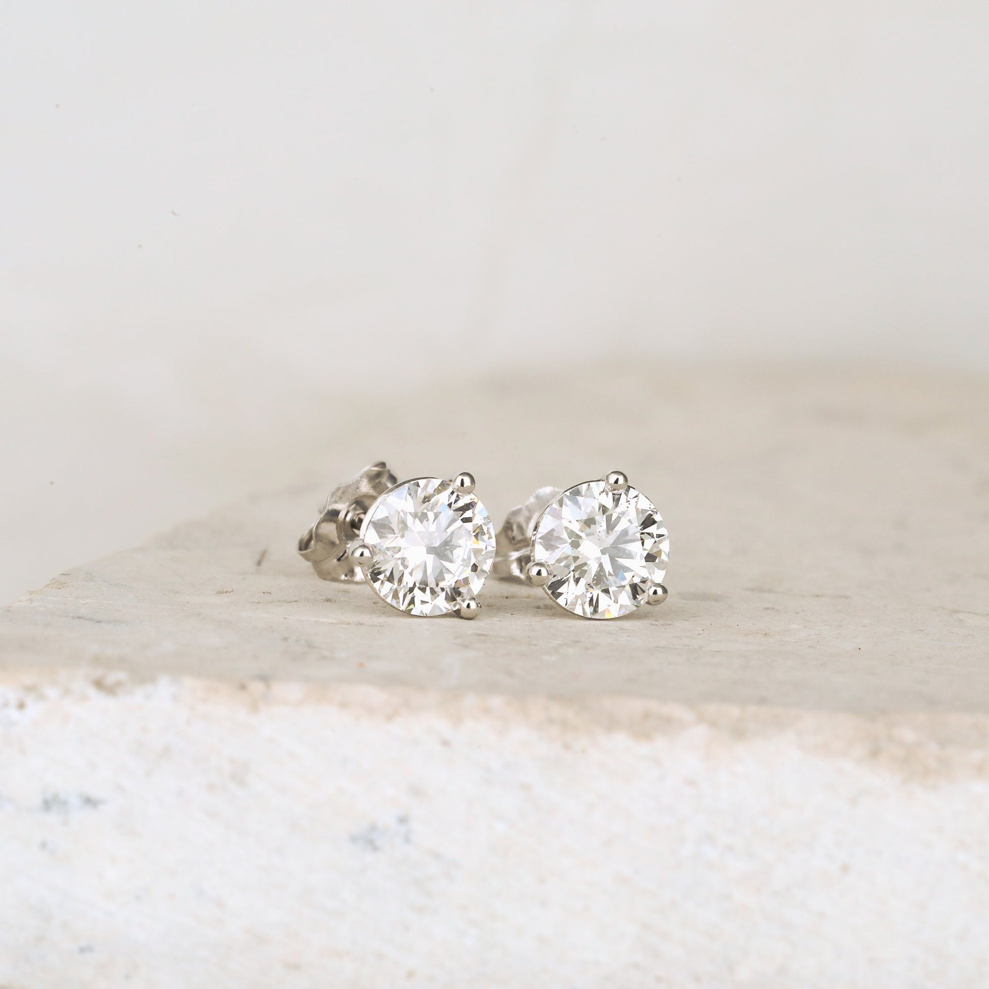 0.70 TCW Round Cut Moissanite Stud Earrings