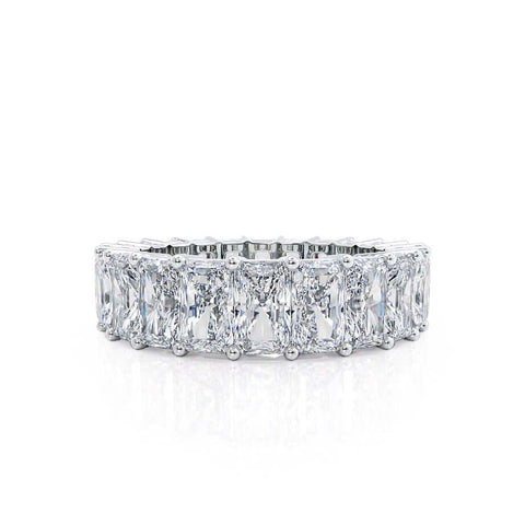 7.26 CT Radiant Shaped Moissanite Full Eternity Style Wedding Band 1