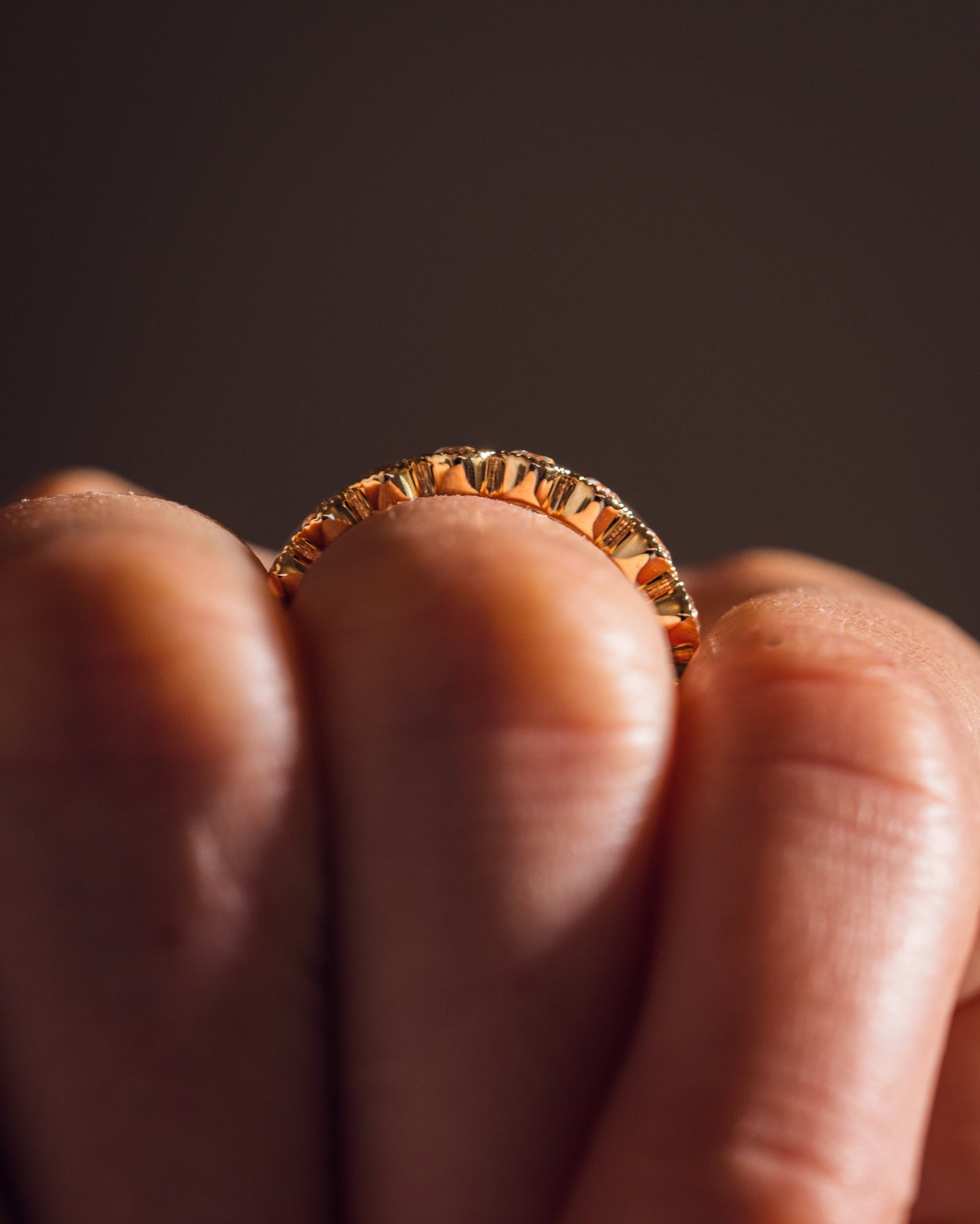 0.7 CT Round Shaped Milgrain Lab Grown Diamond Wedding Band