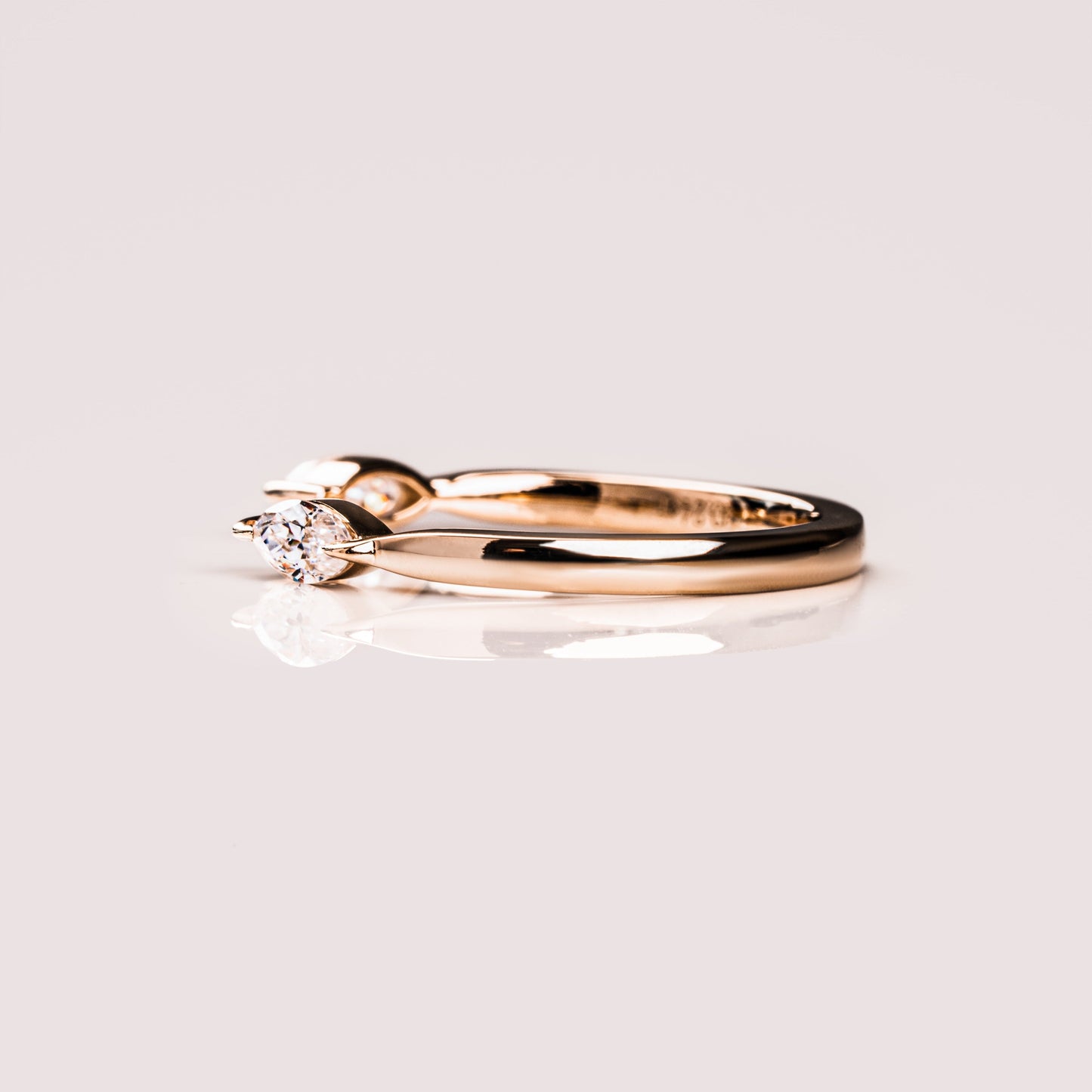 0.34 TCW Marquise Open Shank Lab Grown Diamond Wedding Band