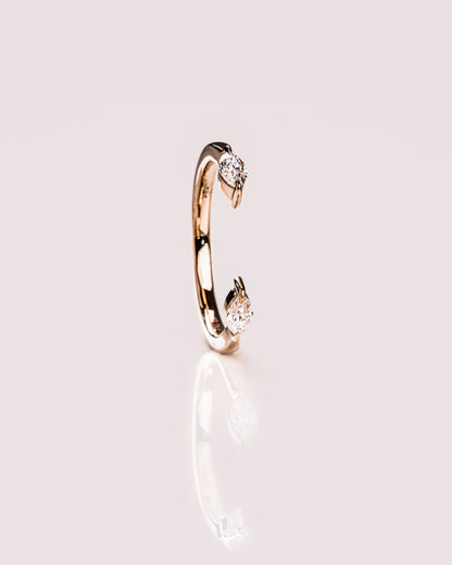 0.34 TCW Marquise Open Shank Lab Grown Diamond Wedding Band