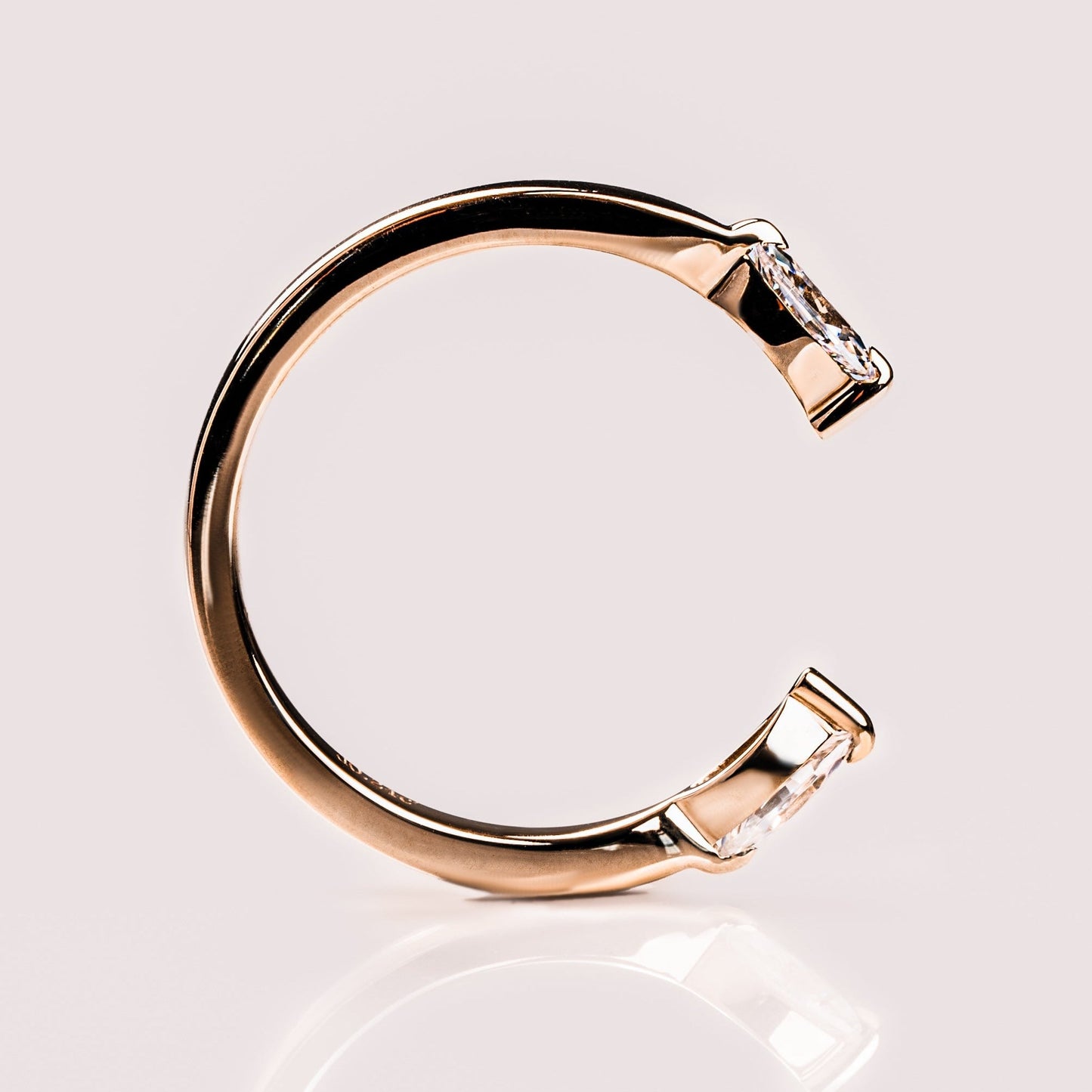 0.34 TCW Marquise Open Shank Lab Grown Diamond Wedding Band