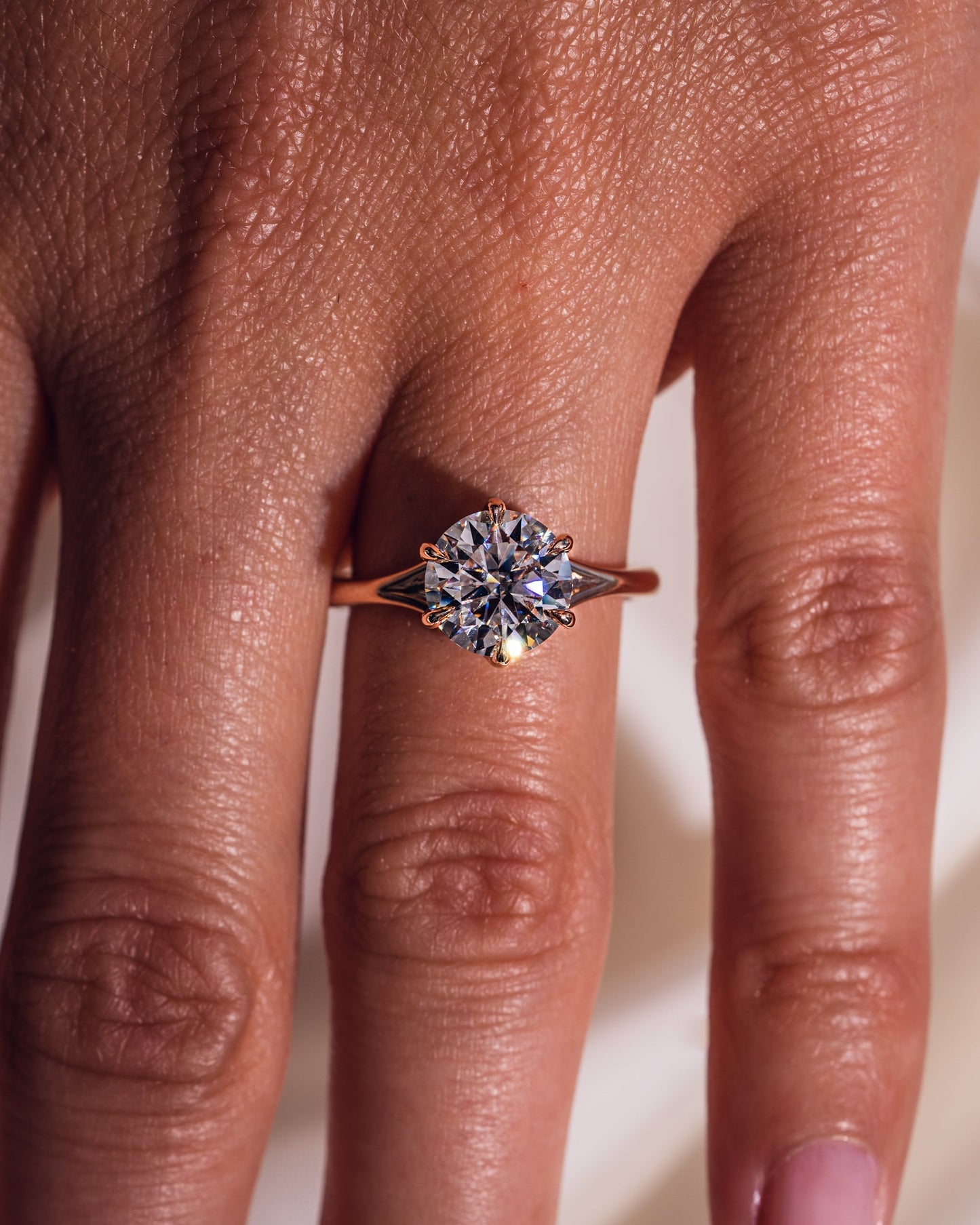 1.9 CT Round Solitaire Lab Grown Diamond Engagement Ring