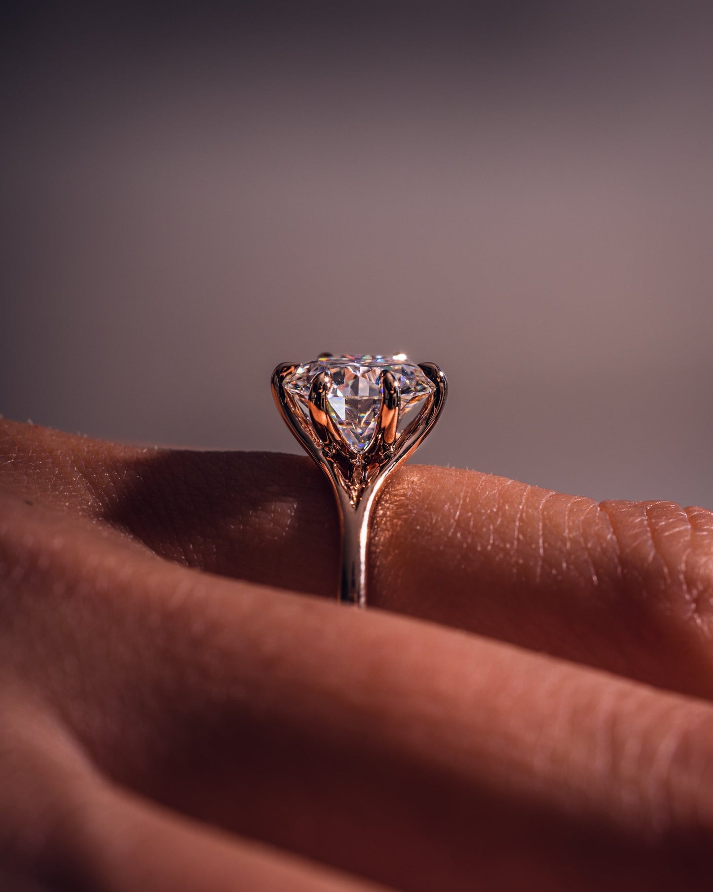 1.9 CT Round Solitaire Lab Grown Diamond Engagement Ring