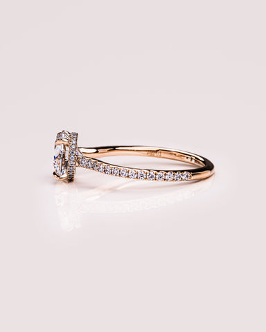 2.26 CT Round Cut Moissanite Engagement Ring With Hidden Halo Setting