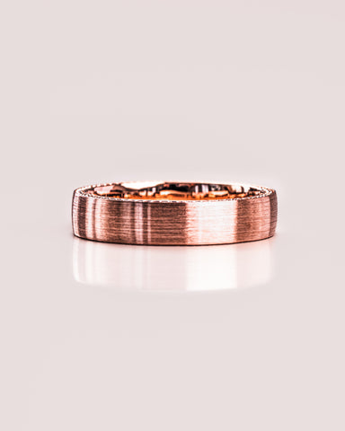 Classic Brushed-Finish Rose Gold Men's Band 1