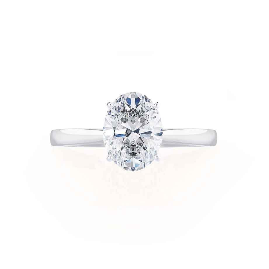 Oval Solitaire Lab Grown Diamond Engagement Ring