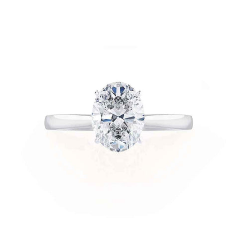 1.50 CT Oval Shaped Solitaire Moissanite Engagement Ring 5