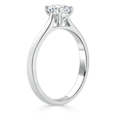 1.0 CT Radiant Cut Solitaire Moissanite Engagement Ring 3