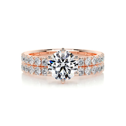 1.50 CT Round Solitaire CVD F/VS Diamond Bridal Ring Set 12