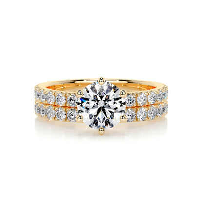 1.50 CT Round Solitaire CVD F/VS Diamond Bridal Ring Set 7