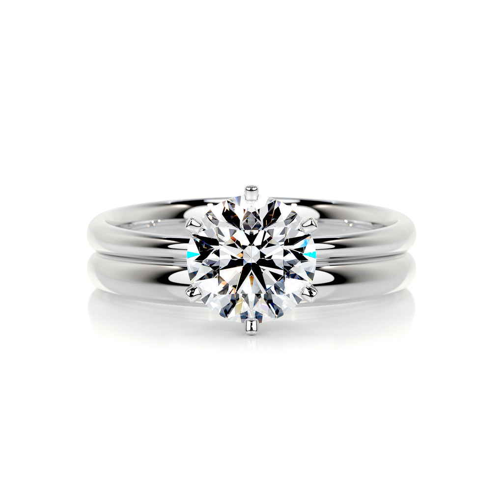 1.50 CT Round Solitaire CVD F/VS Diamond Bridal Ring Set 1