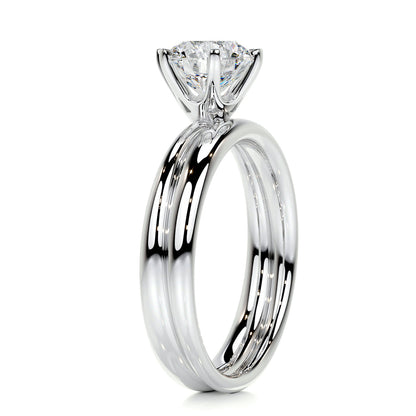 1.50 CT Round Solitaire CVD F/VS Diamond Bridal Ring Set 6