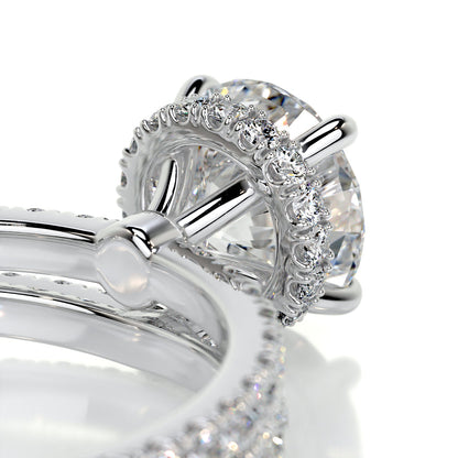 1.25 CT Round Hidden Halo CVD F/VS Diamond Bridal Ring Set 5