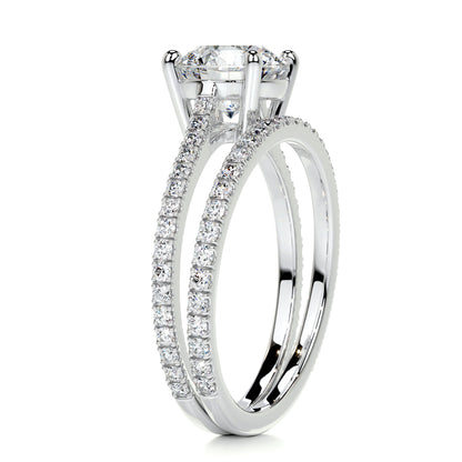 1.50 CT Round Solitaire CVD F/VS Diamond Bridal Ring Set 6