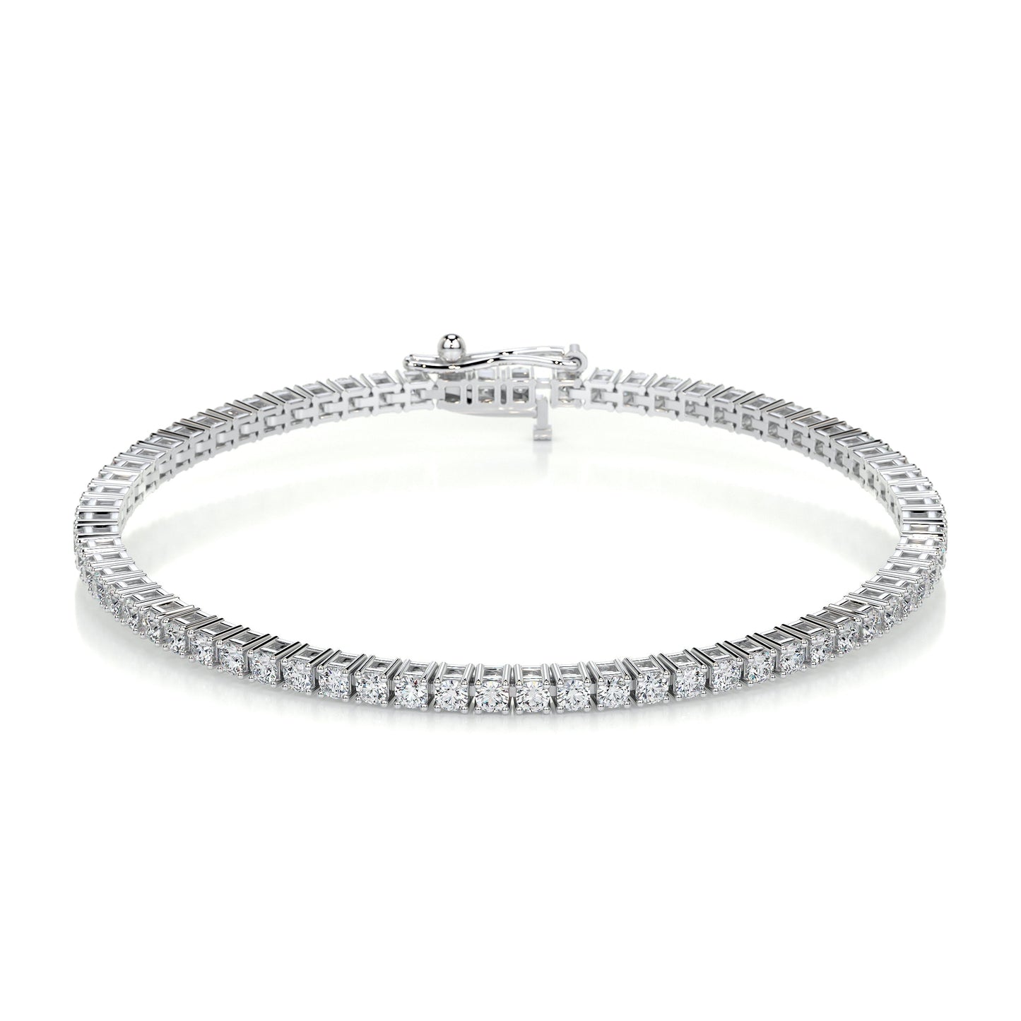 2.5 TCW Round Lab Grown Diamond Tennis Bracelet