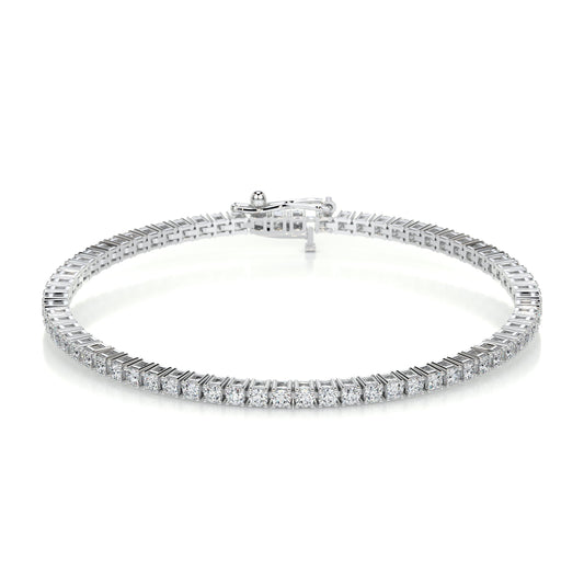 2.5 TCW Round Lab Grown Diamond Tennis Bracelet